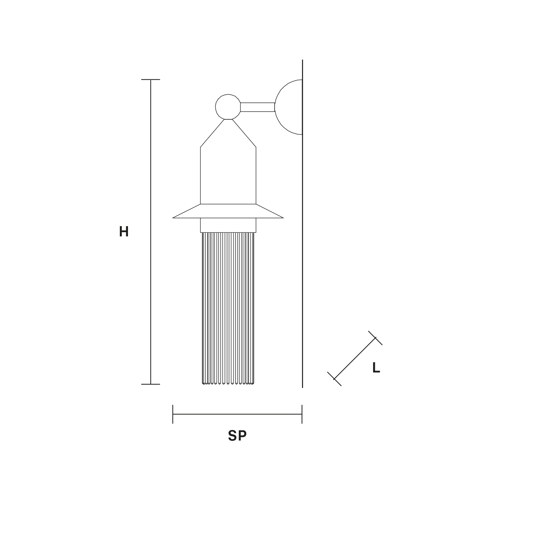 Masiero Nappe APP N4 applique in metallo a led design moderno