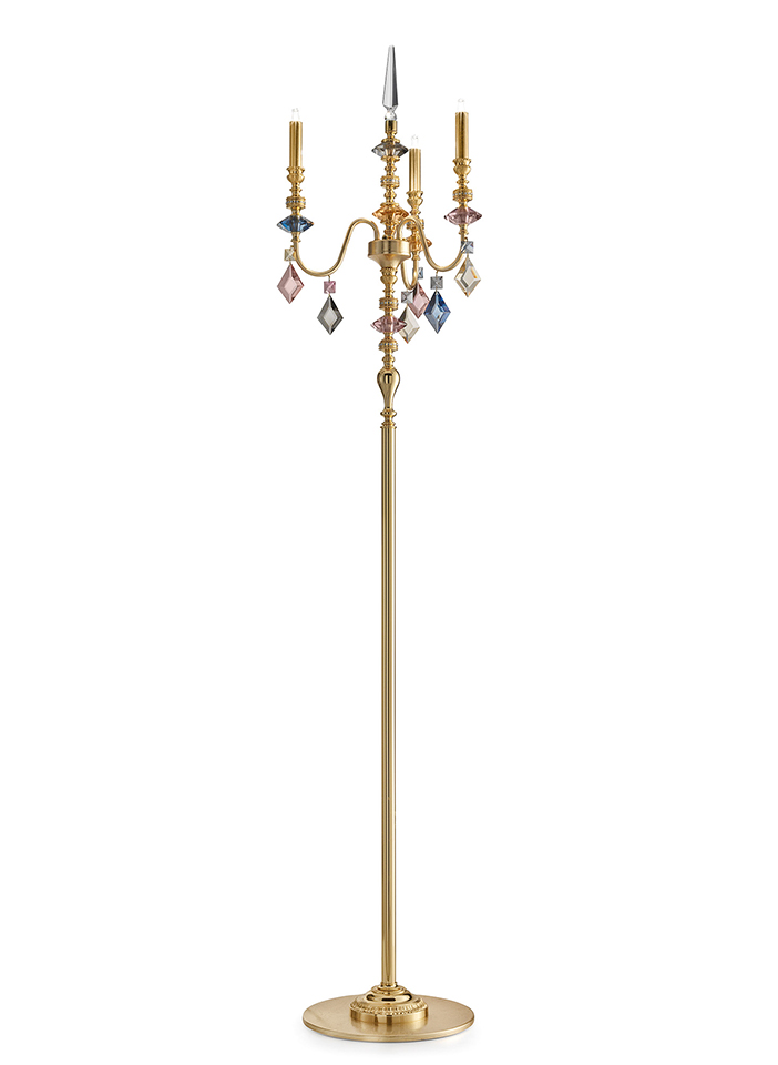 Metal frame. Coloured crystal inserts