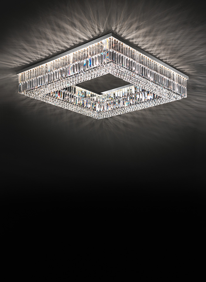 Metal frame. Crystal pendants