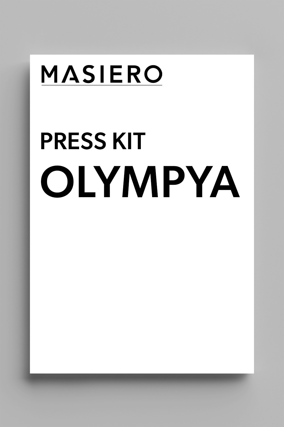 Masiero Press Kit